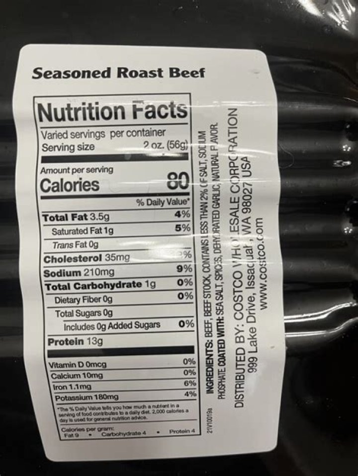20 Arby's Roast Beef Nutrition Facts