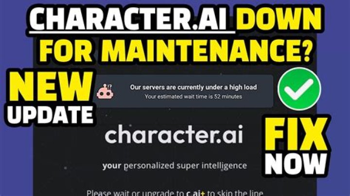 Character AI down for maintenance issue fix and server error explained