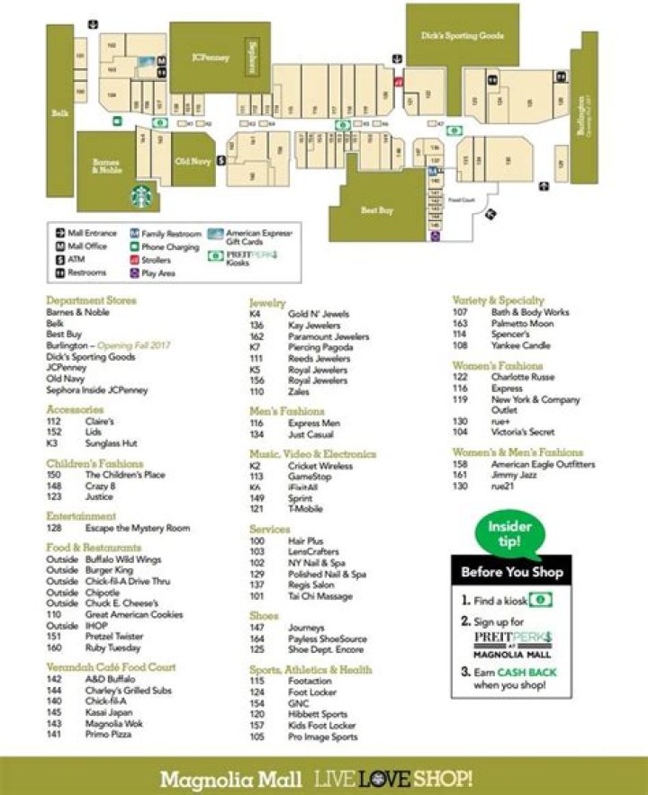 Magnolia Mall Florence SC Hours